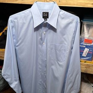 Jos a banks tailored fit traveler slim fit 16-34 button down shirt